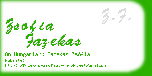 zsofia fazekas business card